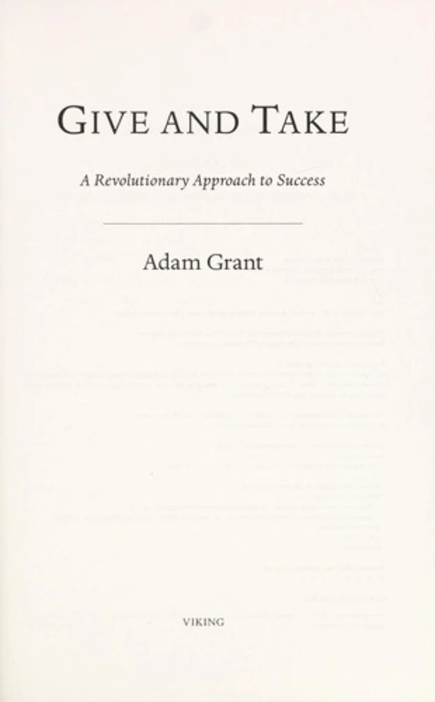 Give and Take book cover 