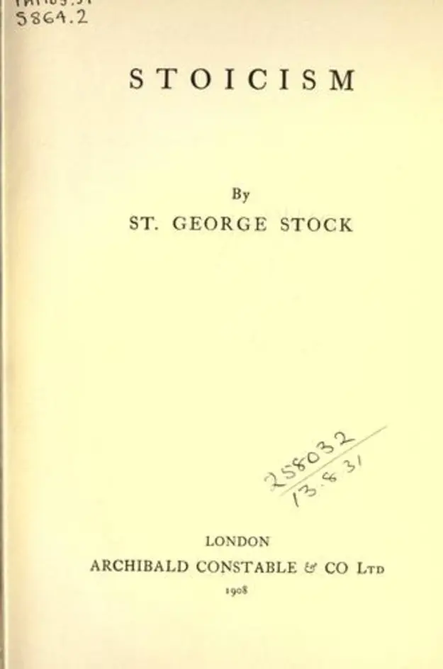 Stoicism book cover 